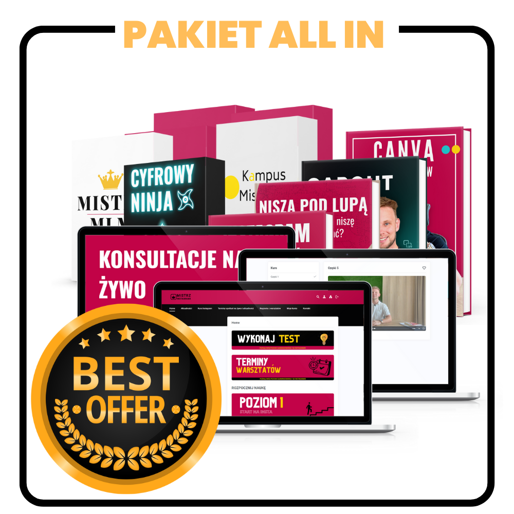 PAKIET ALL IN (KURSY, KONSULTACJE, E-BOOKI)