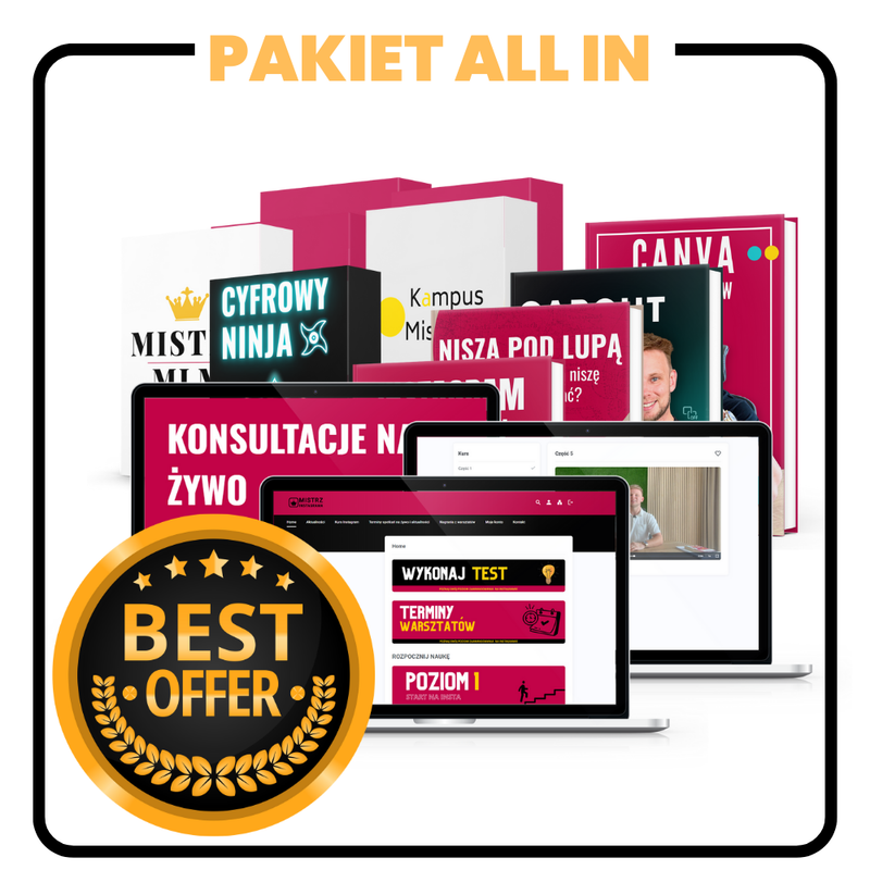 PAKIET ALL IN (KURSY, KONSULTACJE, E-BOOKI)