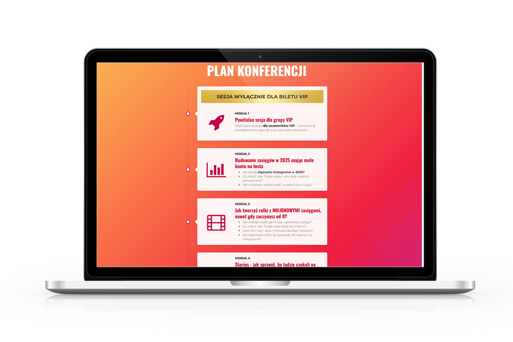 Konferencja Instagrama - roczny dostęp do nagrań